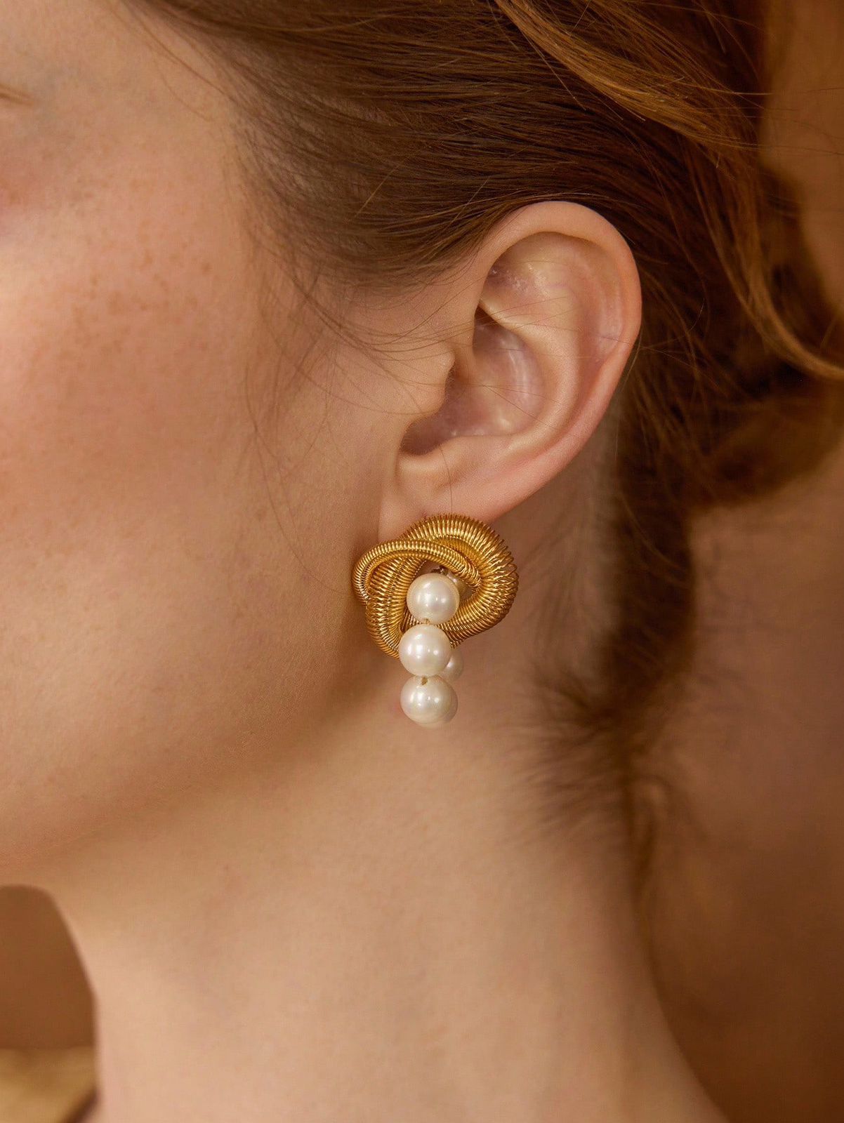 Loofa earrings