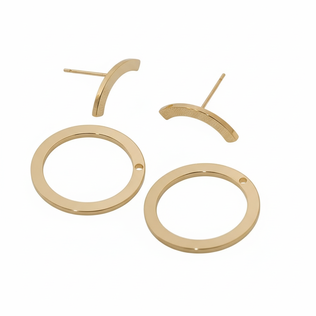 Round earrings