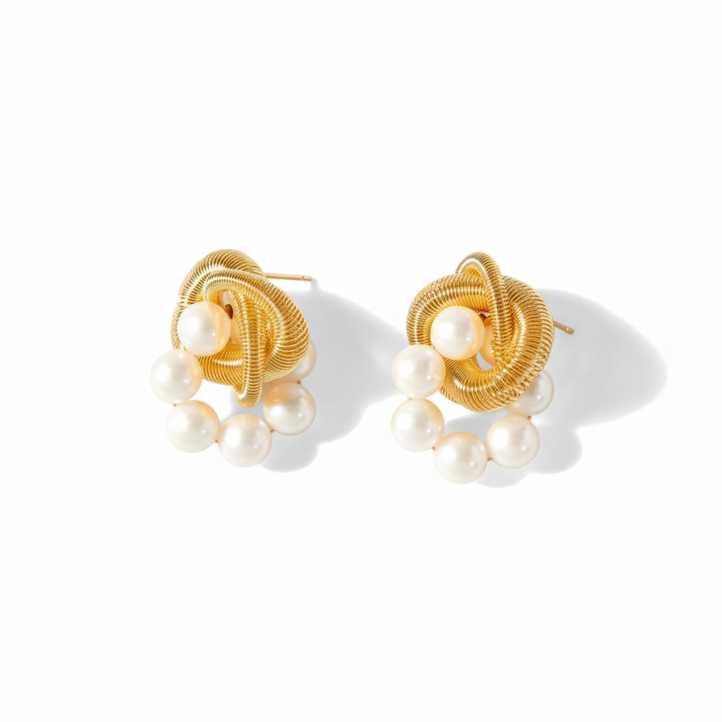 Loofa earrings