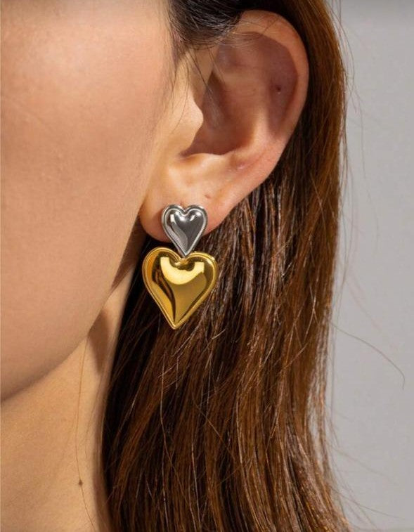 Double the love earrings