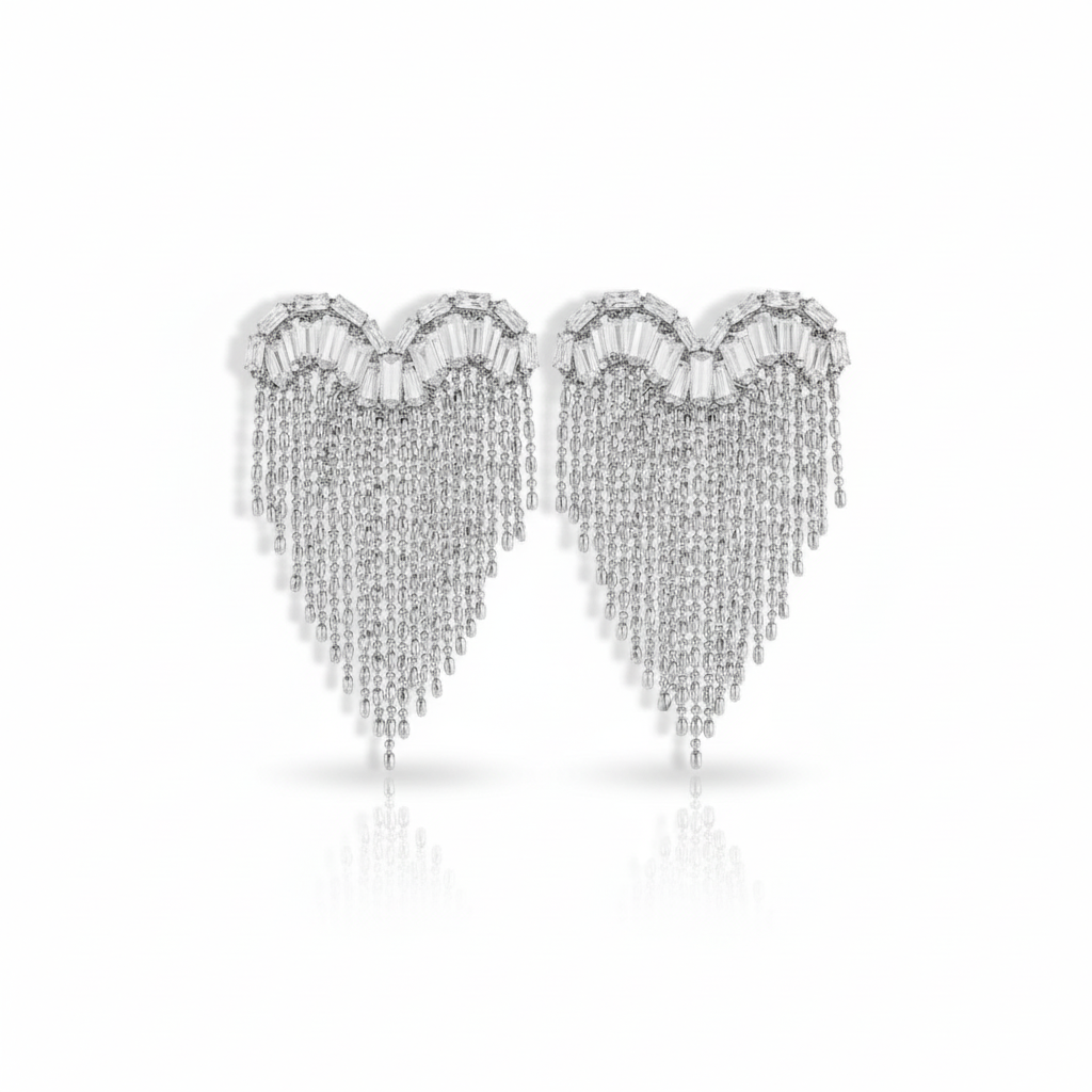 Classy heart earrings