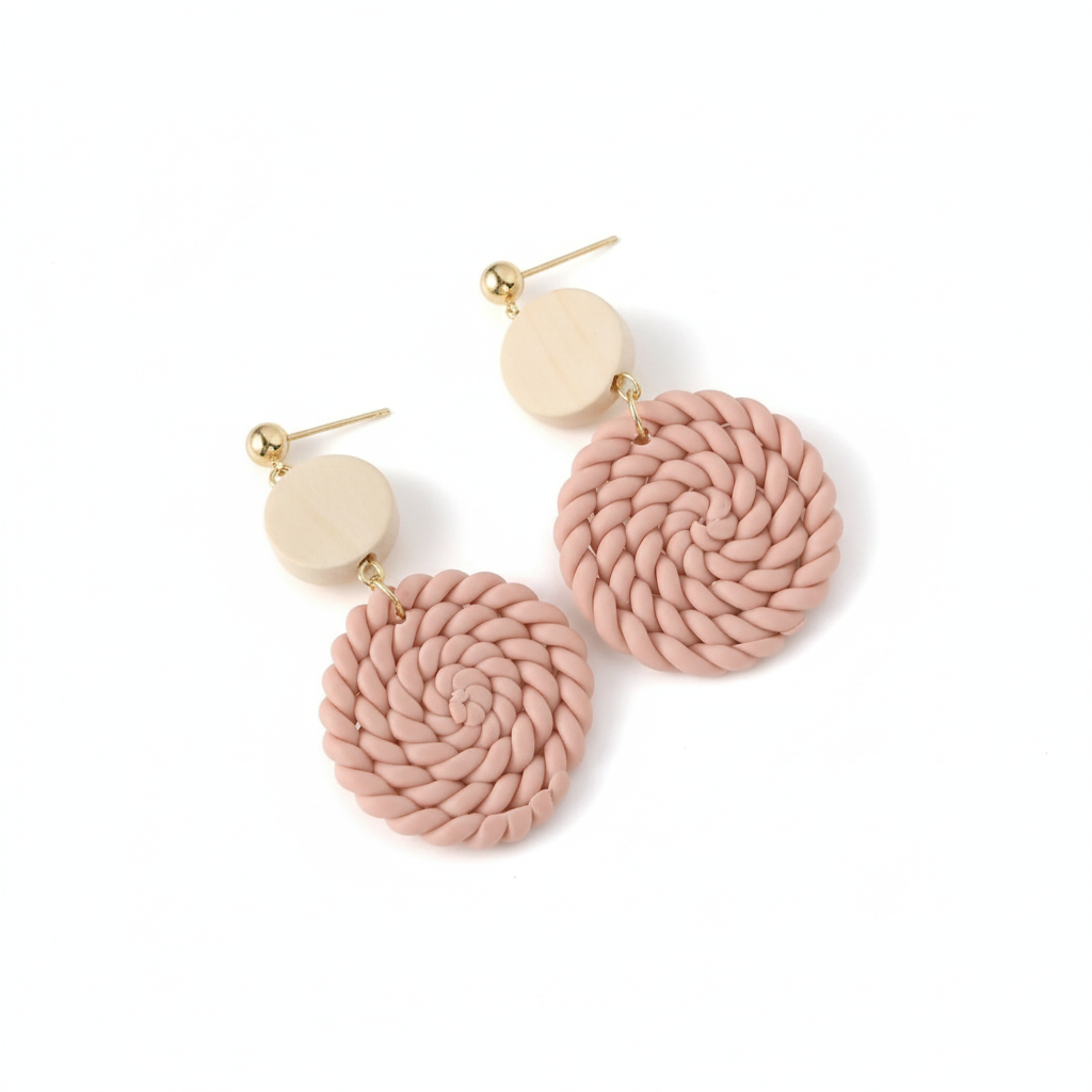 Baby pink earrings