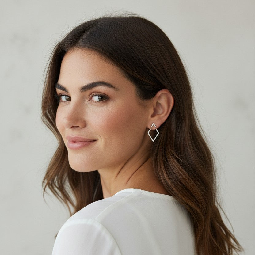 Geometric drop earrings