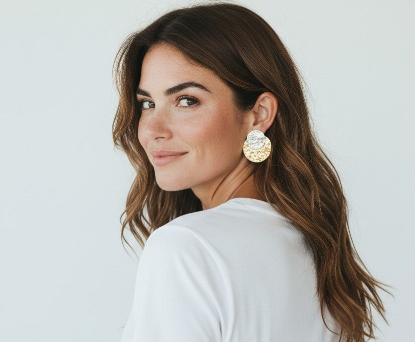 Full moon earrings