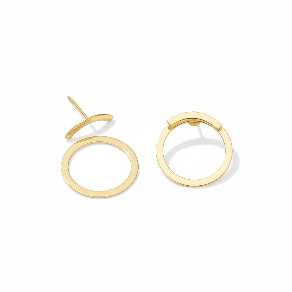 Round earrings