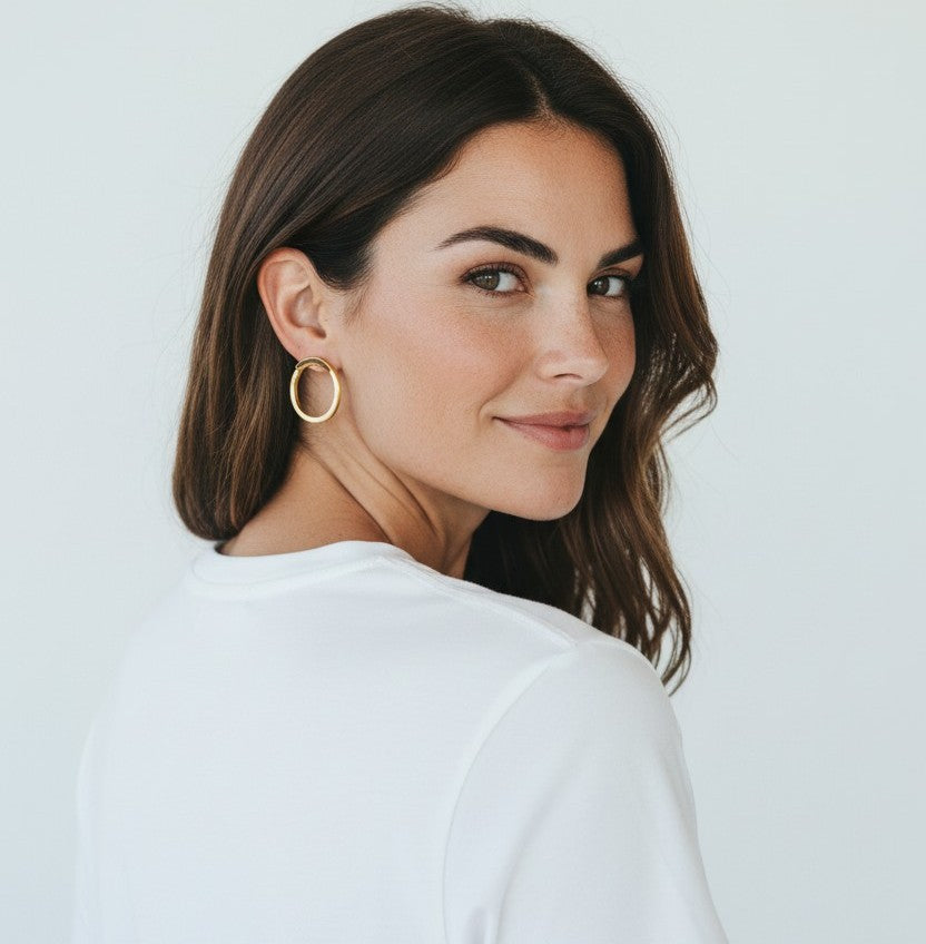Round earrings