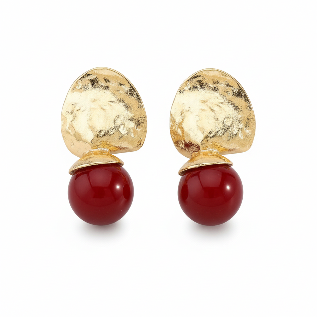 Red and Gold earrings