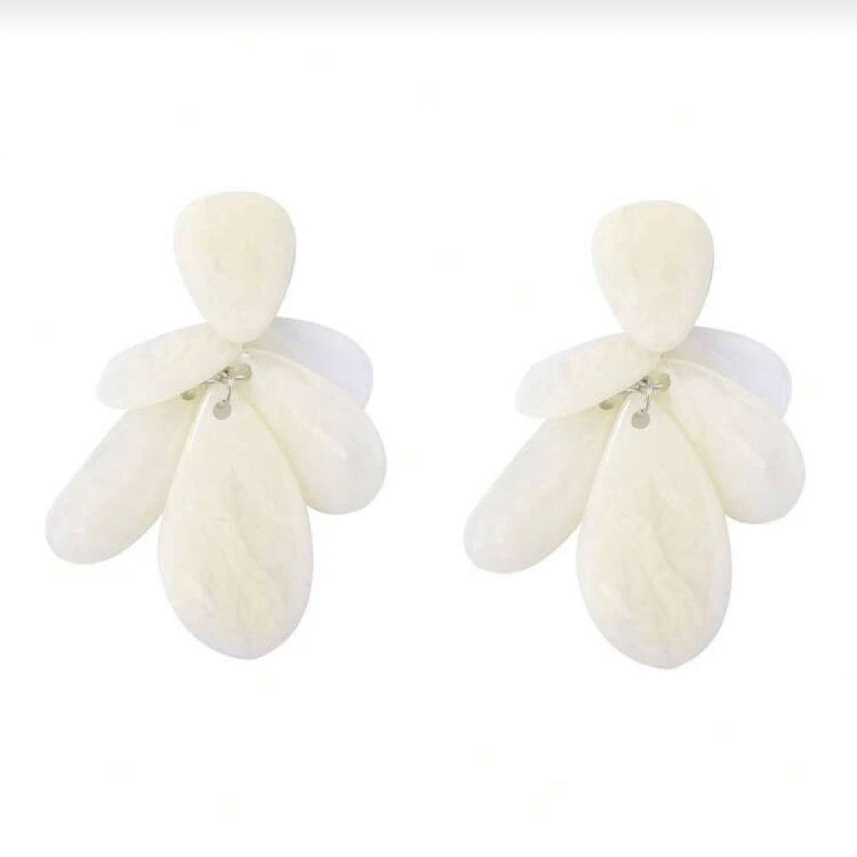 White earrings
